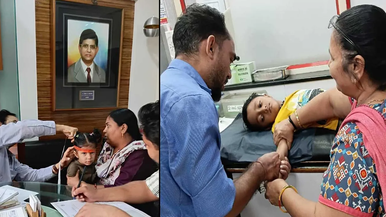 स्वरसंग्या चैरिटेबल ट्रस्ट एवं निर्मल हॉस्पिटल द्वारा पोषण संगम के अंतर्गत निःशुल्क बाल स्वास्थ्य शिविर