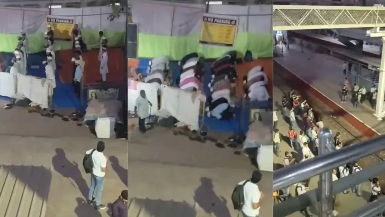 मलाड रेलवे स्टेशन पर नमाज़ अदा करने का वीडियो वायरल, भाजपा नेता ने दर्ज कराई शिकायत