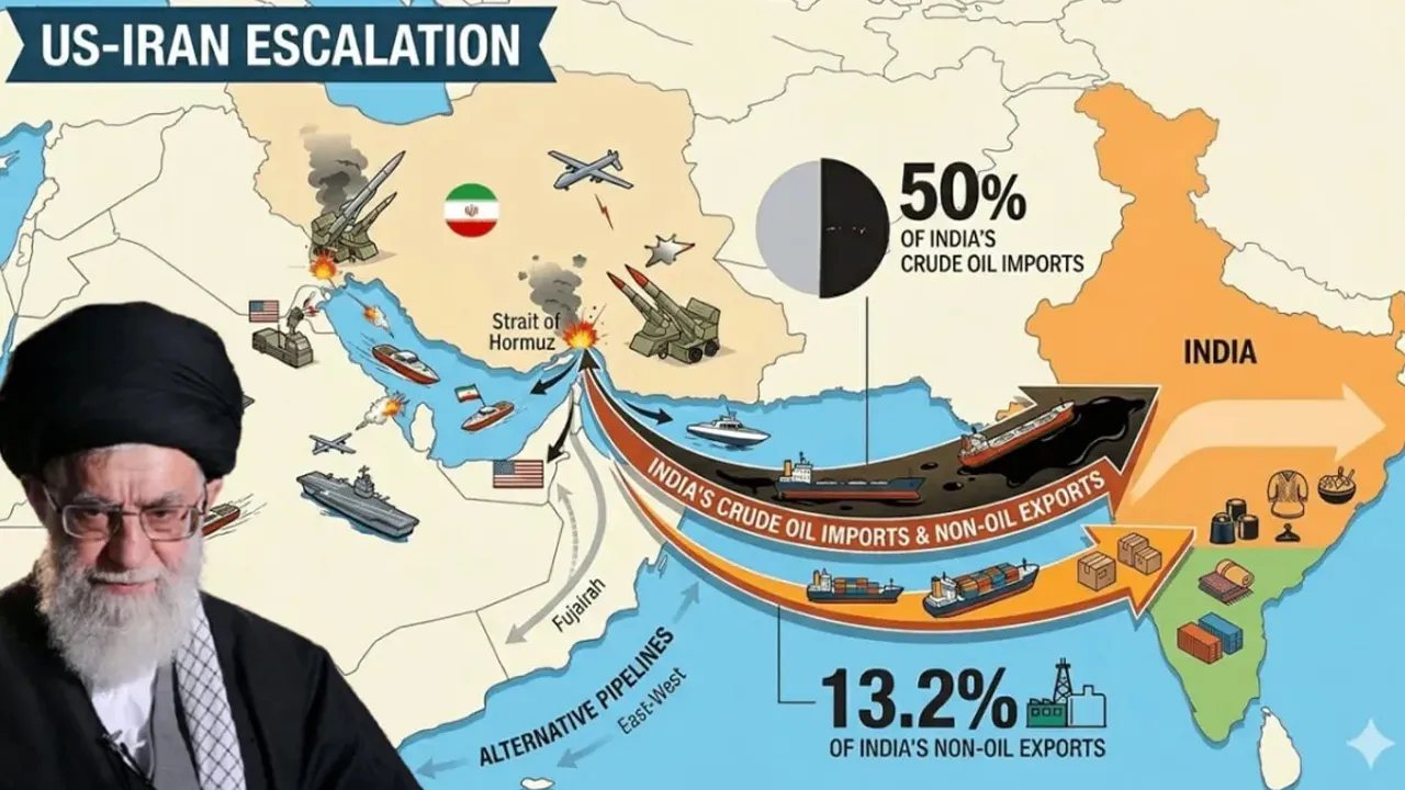 ईरान ने होर्मुज स्ट्रेट को ब्लॉक किया, खामेनेई की हत्या के बाद वैश्विक तेल आपूर्ति खतरे में 