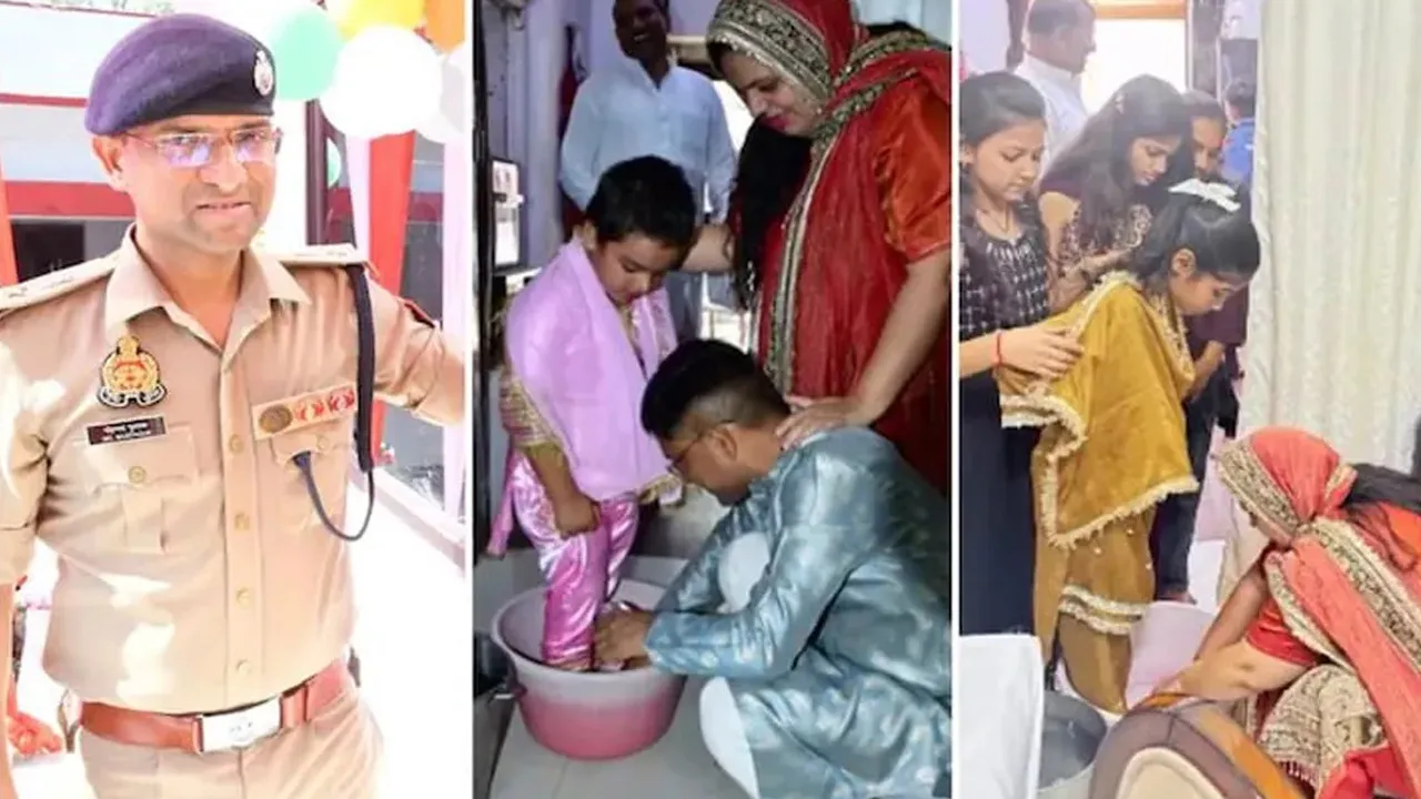 SP मोहम्मद मुश्ताक ने घर पर किया 'कन्या पूजन', पत्नी के साथ हर विधि-विधान का किया पालन, लोगों ने कहा- ‘यही है असली भारत’