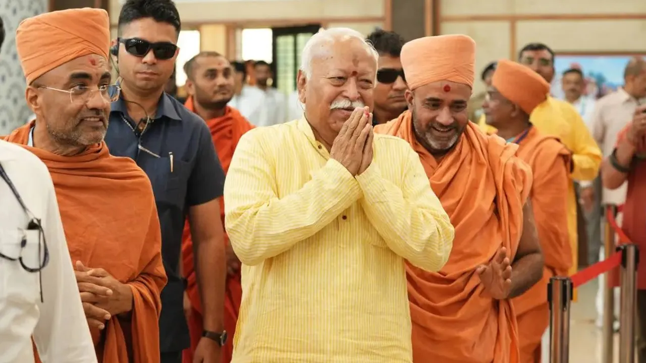 जेतलपुर स्वामिनारायण धाम का द्विशताब्दी महोत्सव: भागवत बोले- धर्म विभाजित नहीं करता बल्कि सबको जोड़ता है