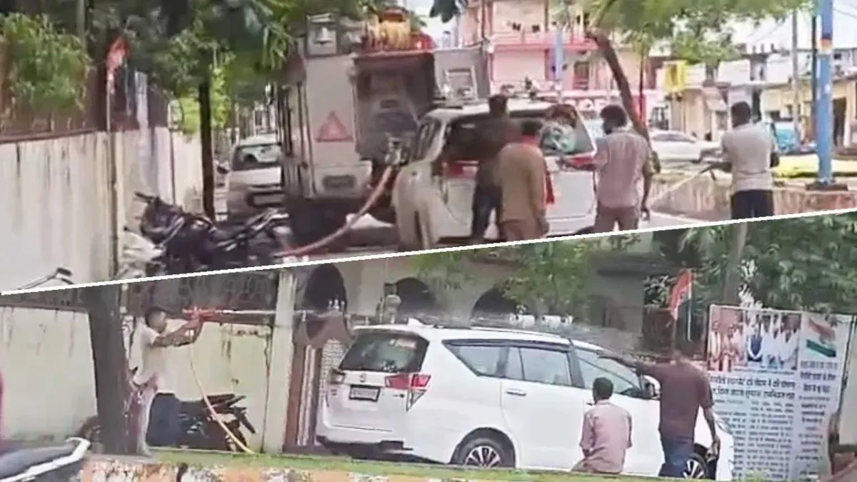 मध्य प्रदेश: भाजपा विधायक की इनोवा कार फायर ब्रिगेड के पानी से धुलने पर राजनीतिक विवाद भड़का