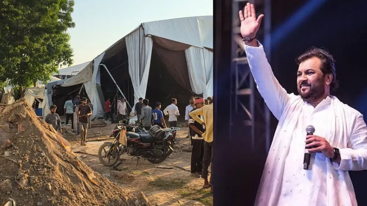 क्या इस बार अहमदाबाद में कीर्तिदान गढ़वी के गरबा नहीं होंगे? 2 महीने से बन रहा AC डोम ही ढह गया