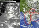 सैटेलाइट तस्वीरों में बारिश के बादलों से घिरा भारत: मानसून फिर जम गया