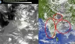 सैटेलाइट तस्वीरों में बारिश के बादलों से घिरा भारत: मानसून फिर जम गया