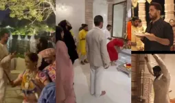 भारत आकर भक्ति में डूबे US प्रेसिडेंट के बेटे, अंबानी परिवार के साथ की गणेश पूजा