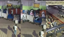 मलाड रेलवे स्टेशन पर नमाज़ अदा करने का वीडियो वायरल, भाजपा नेता ने दर्ज कराई शिकायत