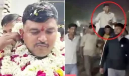 मुरैना में 18 बाइक चोरी करने वाले शातिर अपराधी के कंधे पर बैठकर थाना प्रभारी ने मनाया जन्मदिन, बोले- पता ही नहीं था, सस्पेंड