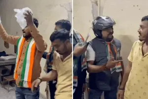 सूरत में देसी शराब के अड्डे पर कांग्रेस की 'जनता रेड', शराबी जूते-चप्पल छोड़कर भागे