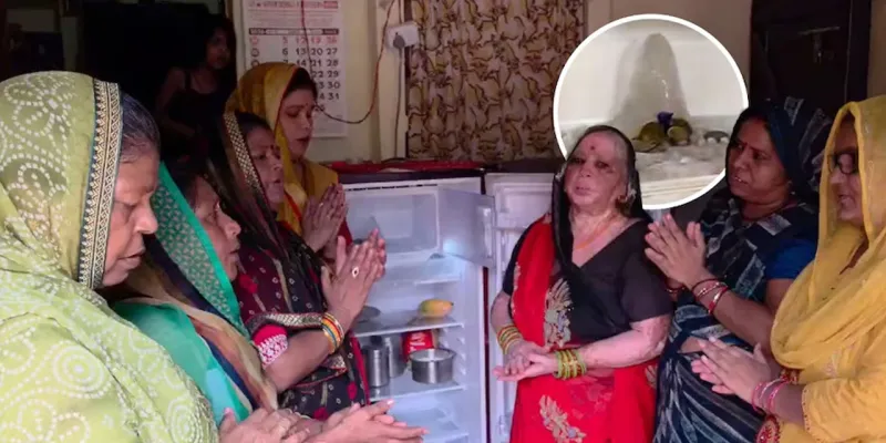 आगरा: घर के फ्रिज में दिखी बर्फ की शिवलिंग जैसी आकृति, दर्शन के लिए उमड़ी श्रद्धालुओं की भीड़